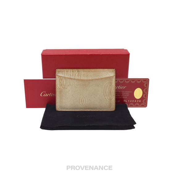 🔴 Cartier Card Holder Wallet - Champagne Gold Leather - Picture 1 of 6